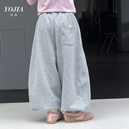 YOJIA女童束脚卫裤春秋新款