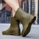 百搭防水鞋 骆之夏时尚 雨靴女士中筒雨鞋 防滑外穿工作柔软舒适胶靴