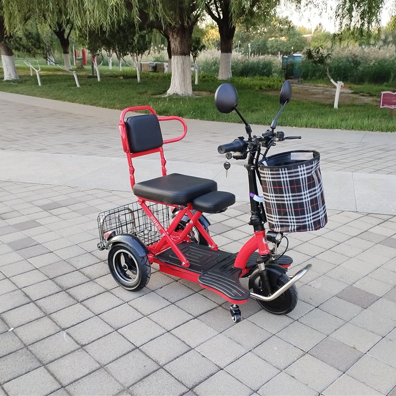 单人轻便锂电代步三轮车小型家用折叠电动车