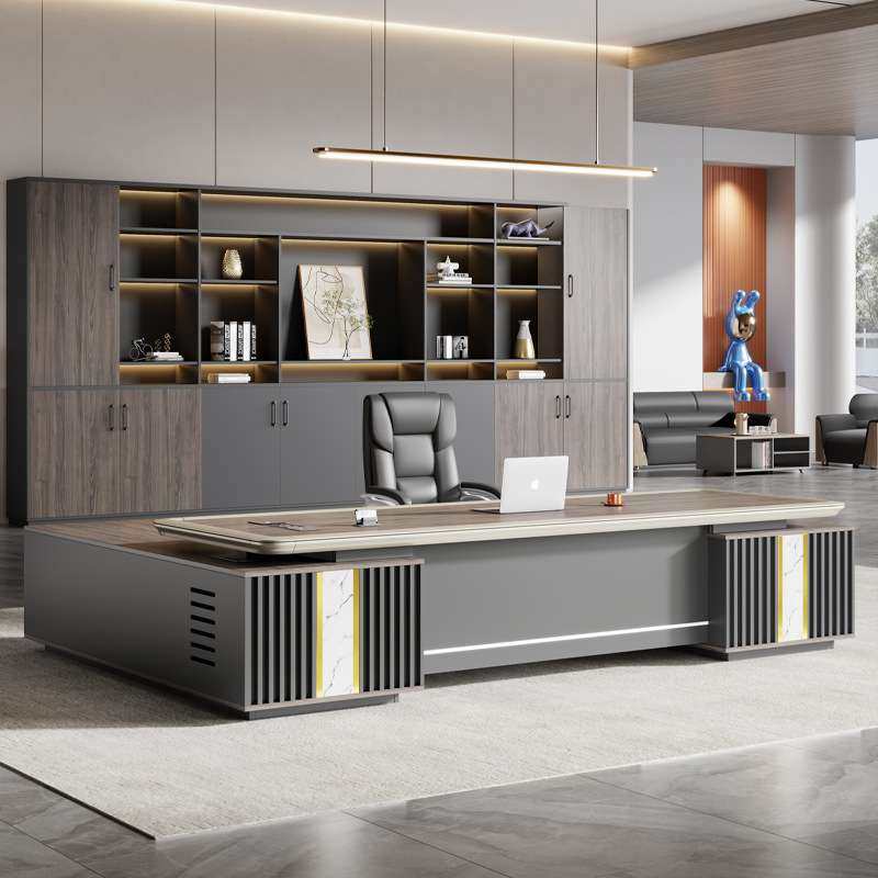 办公桌老板桌椅组合高档总经理办公室总裁大班台简约现代办公家具