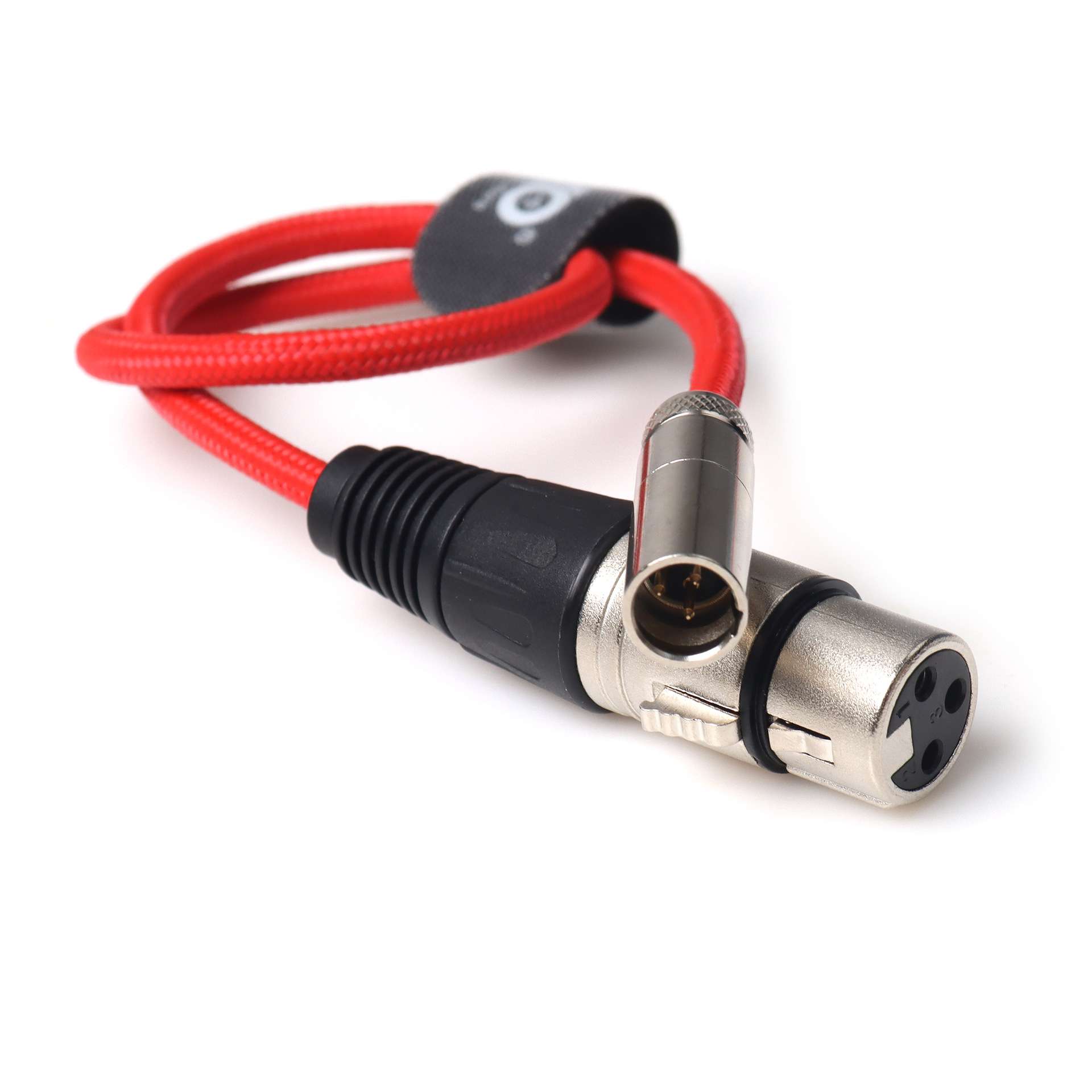 D-tap 现货3Pin XLR母头对3Pin Mini xlr公尼龙直线红黑电源线