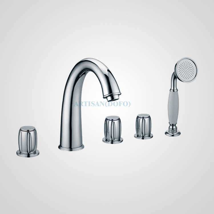 厂家供应05004全铜按摩浴缸龙头分体式龙头 五件套浴缸龙头