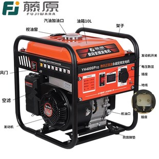 变频汽油发电机220V正弦波小型家用商用便携静音户外露营摆摊应急