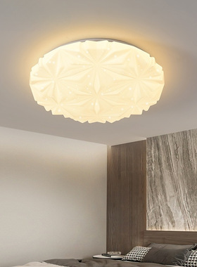 白色LED主卧灯极简卧室灯大气菊花吸顶灯现代简约创意北欧