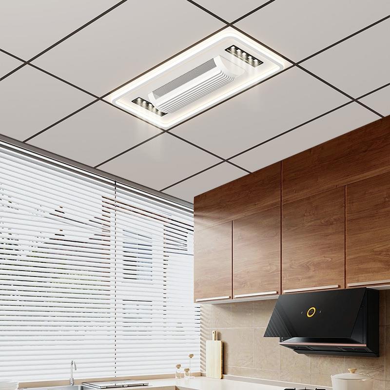 全光谱护眼集成办公厨房创意无叶风扇面板扣板风扇灯照明灯具家装