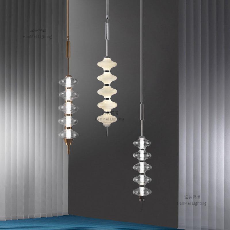 现代轻奢葫芦玻璃吊灯书房卧室客厅装饰设计师样板房床头小吊灯