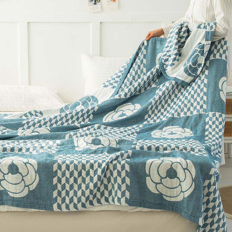 全棉纱布毛巾被沙发巾多层纯棉纱布毛巾被毯子毛毯盖披肩毯午睡毯