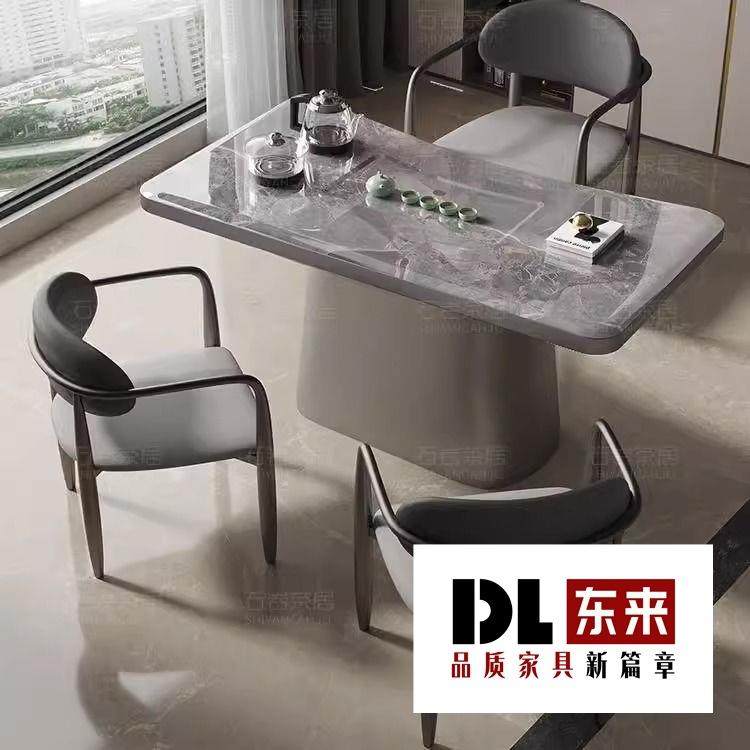 微晶石茶桌家用小户型阳台茶桌全自动烧水泡茶一体家庭茶桌椅组合