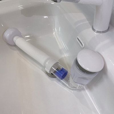 白色弹跳下水器洗手洗脸盆按压式防臭止逆水池漏水塞子软管横排