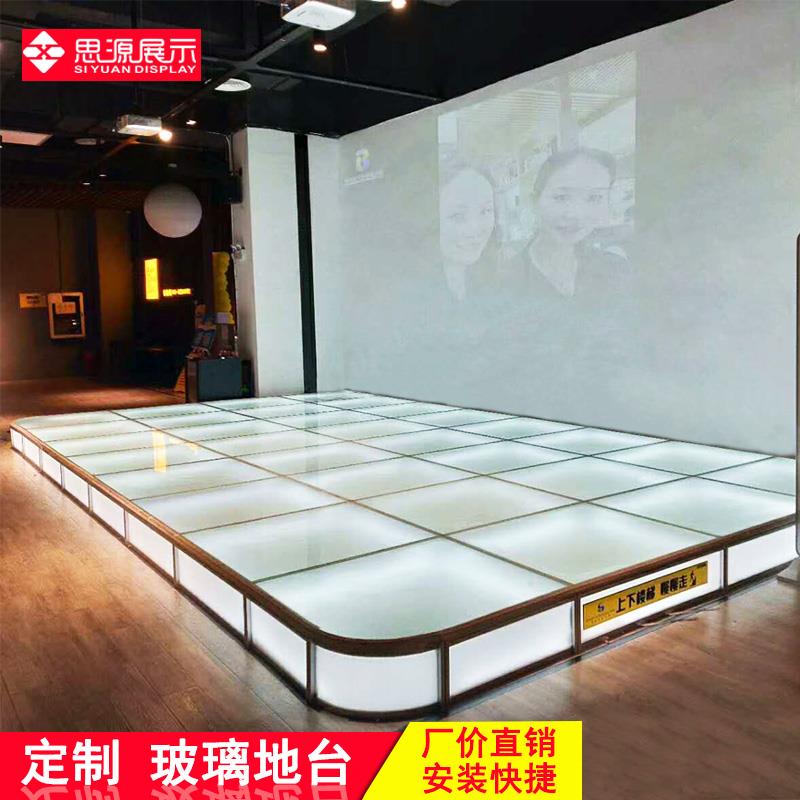 需定制钢化玻璃舞台婚庆走秀T台酒店舞台KTV酒吧地台车展地台发光