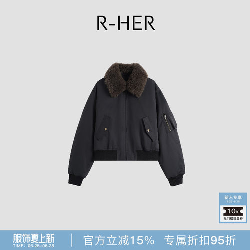 R-HER山羊绒加厚短款派克服