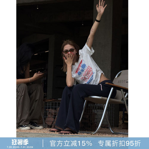 RHER STUDIO“100棉卡通T”夏季新款韩系印花宽松百搭显瘦短袖T20