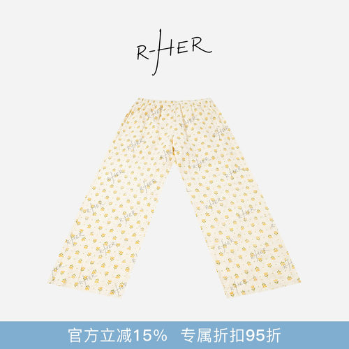 RHER STUDIO“碎花遛弯裤”夏季薄款100棉舒适印花透气休闲裤K651