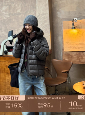 R-HER【鸭绒外套】90白鸭绒秋冬保暖短款纯色时尚厚款外套RP5NC00