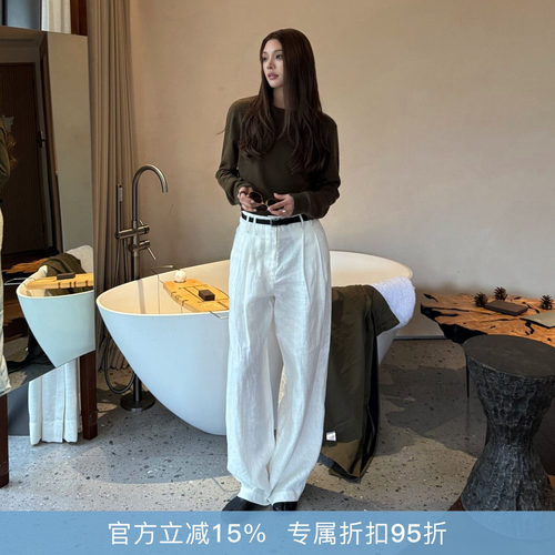 R-HER纯色宽松型法式百搭春秋休闲T恤S8929