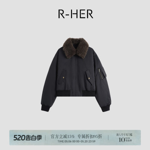 R-HER山羊绒加厚短款派克服