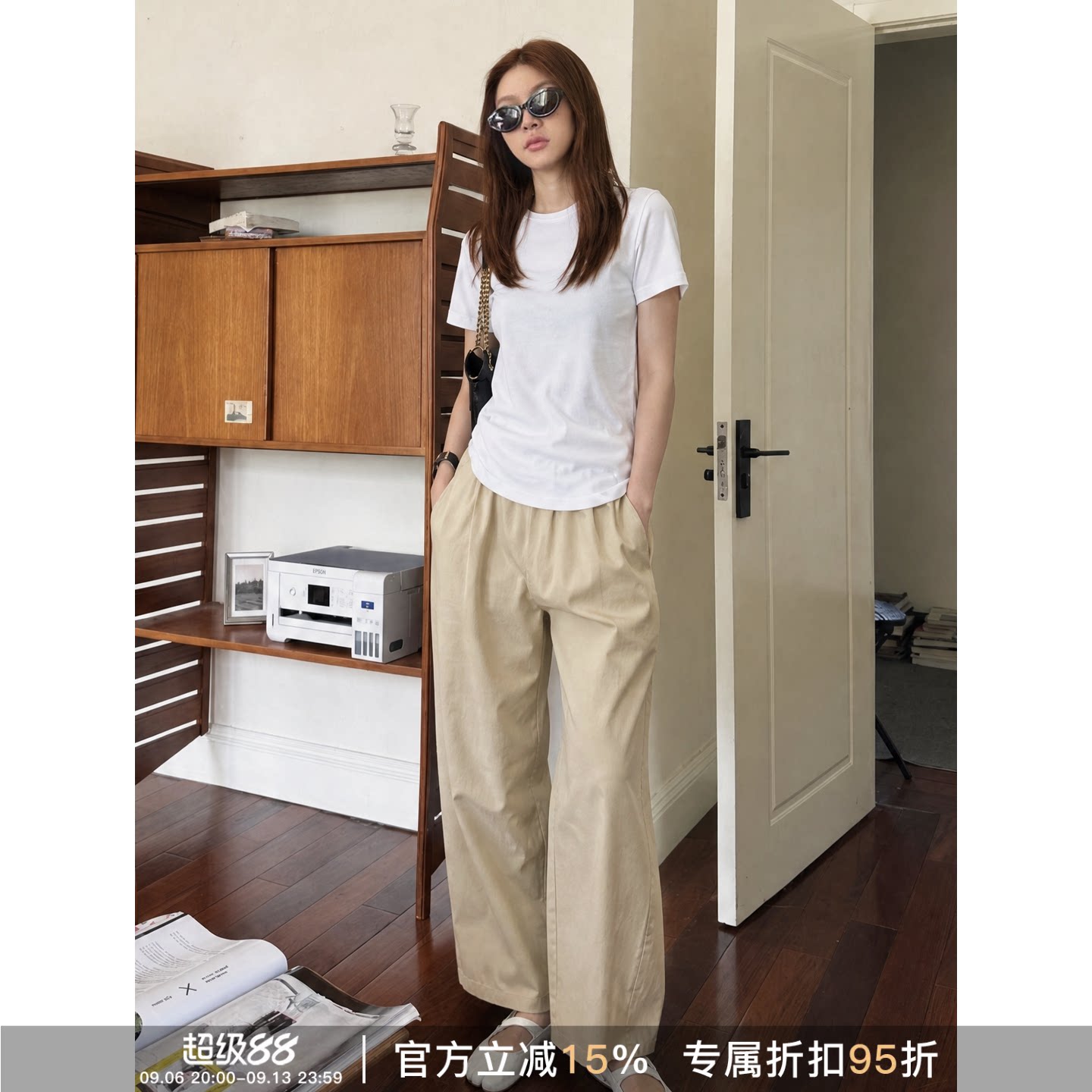 夏季高腰显瘦百搭直筒休闲裤