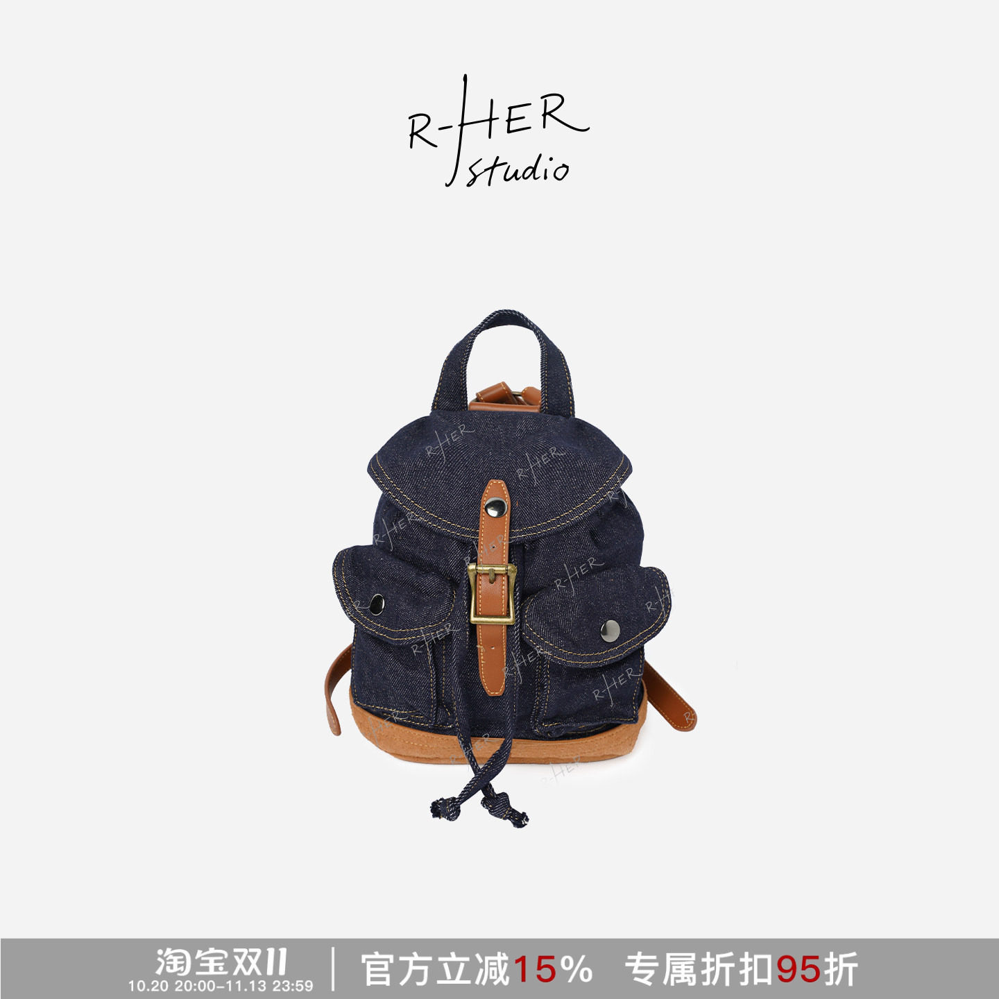 韩系简约大容量通勤双肩背包女