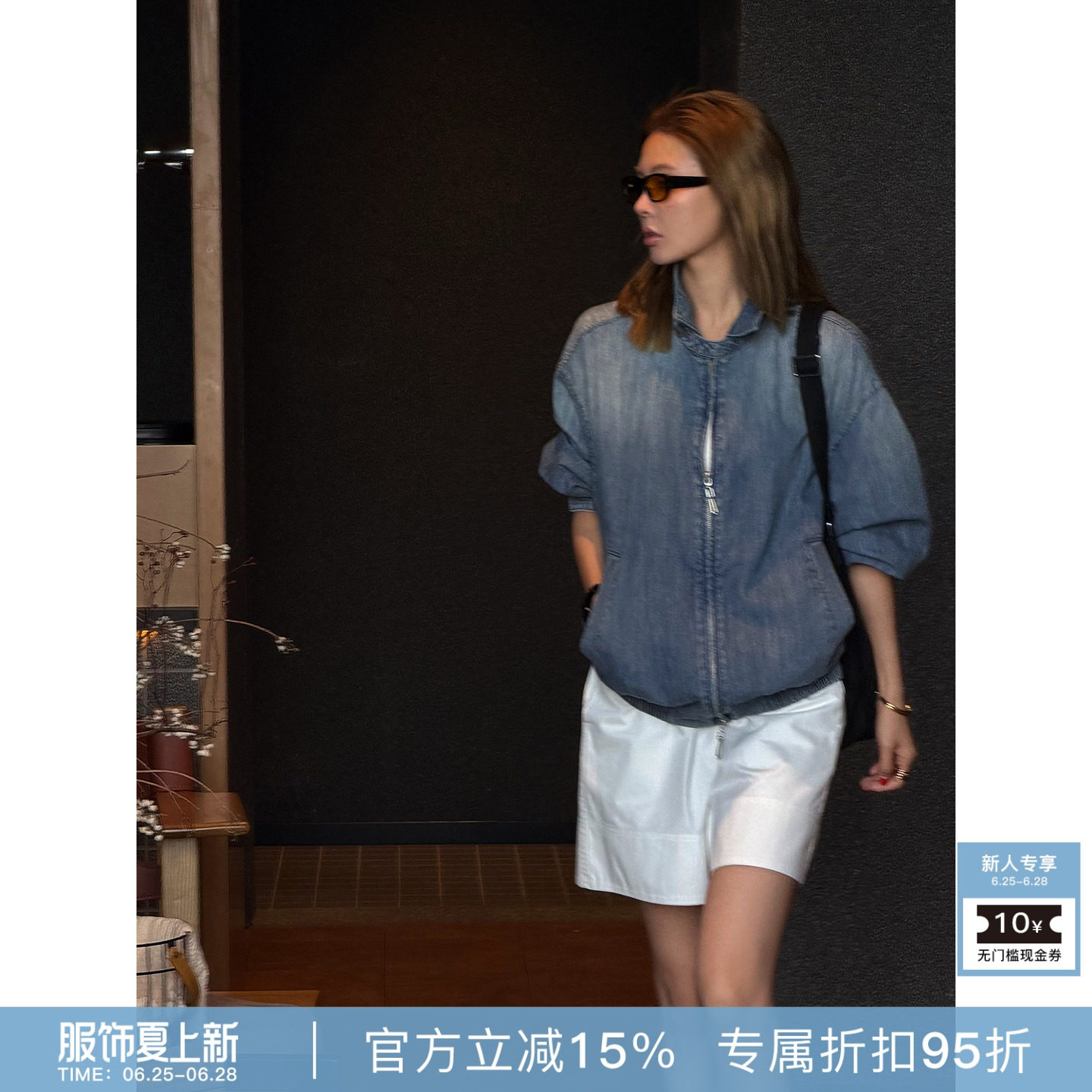 RHER STUDIO“夹克牛仔”春夏复古百搭做旧水洗轻薄牛仔外套K5270