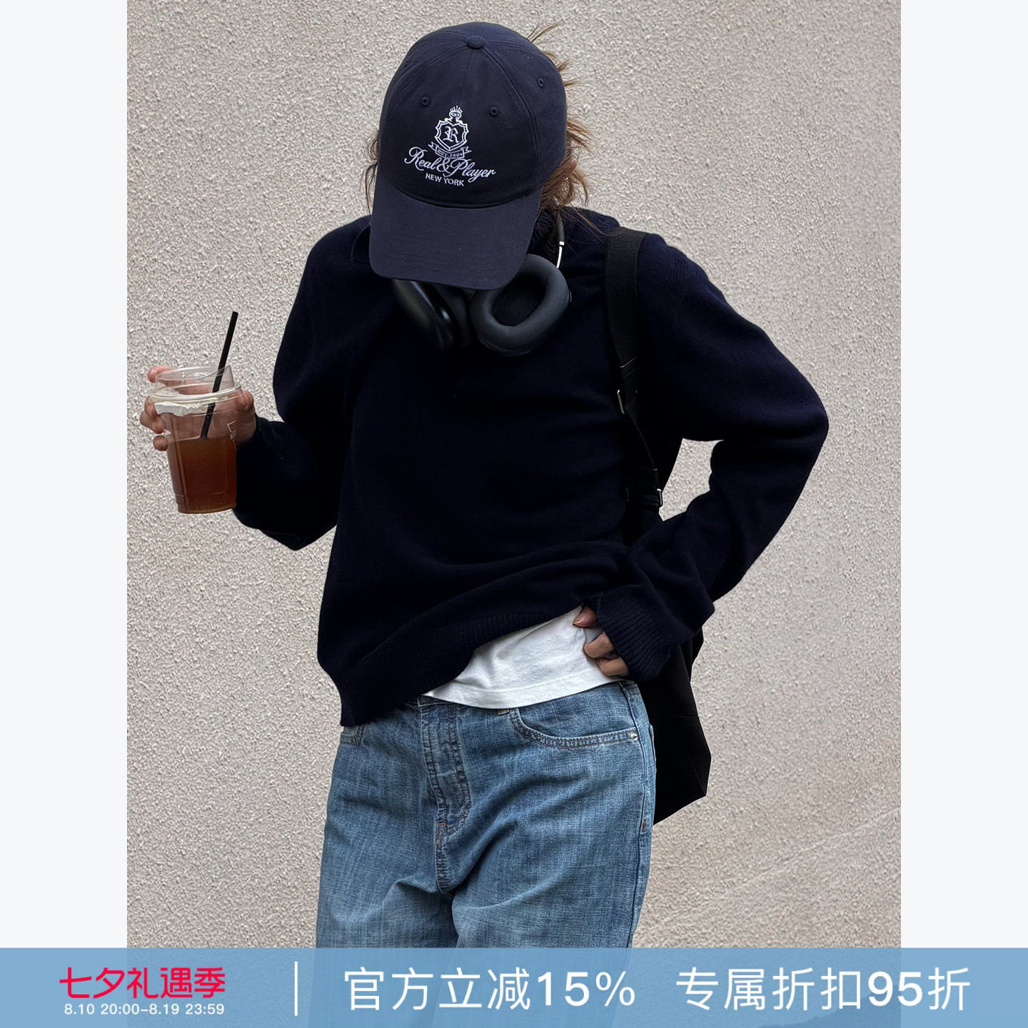 RHERSTUDIO100%绵羊毛翻领毛衣