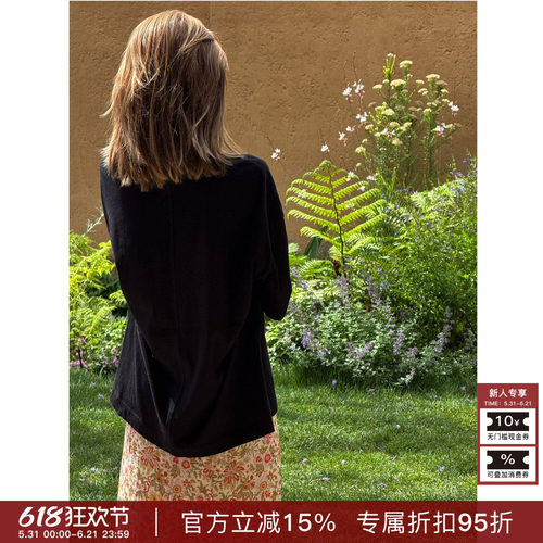 RHER STUDIO“长绒棉短袖”夏季新款美式复古显瘦宽松百搭短袖TYY