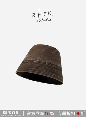 RHER STUDIO 百搭休闲渔夫帽显脸小文艺遮阳盆帽O3004