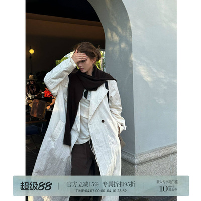 R-HER“随心所欲”设计师气质韩系高级感慵懒松弛感中长款大衣