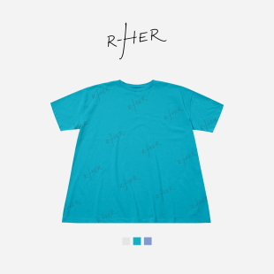 RHER STUDIO“百百棉多巴胺T”日系宽松重磅短袖T恤慵懒百搭风TT0