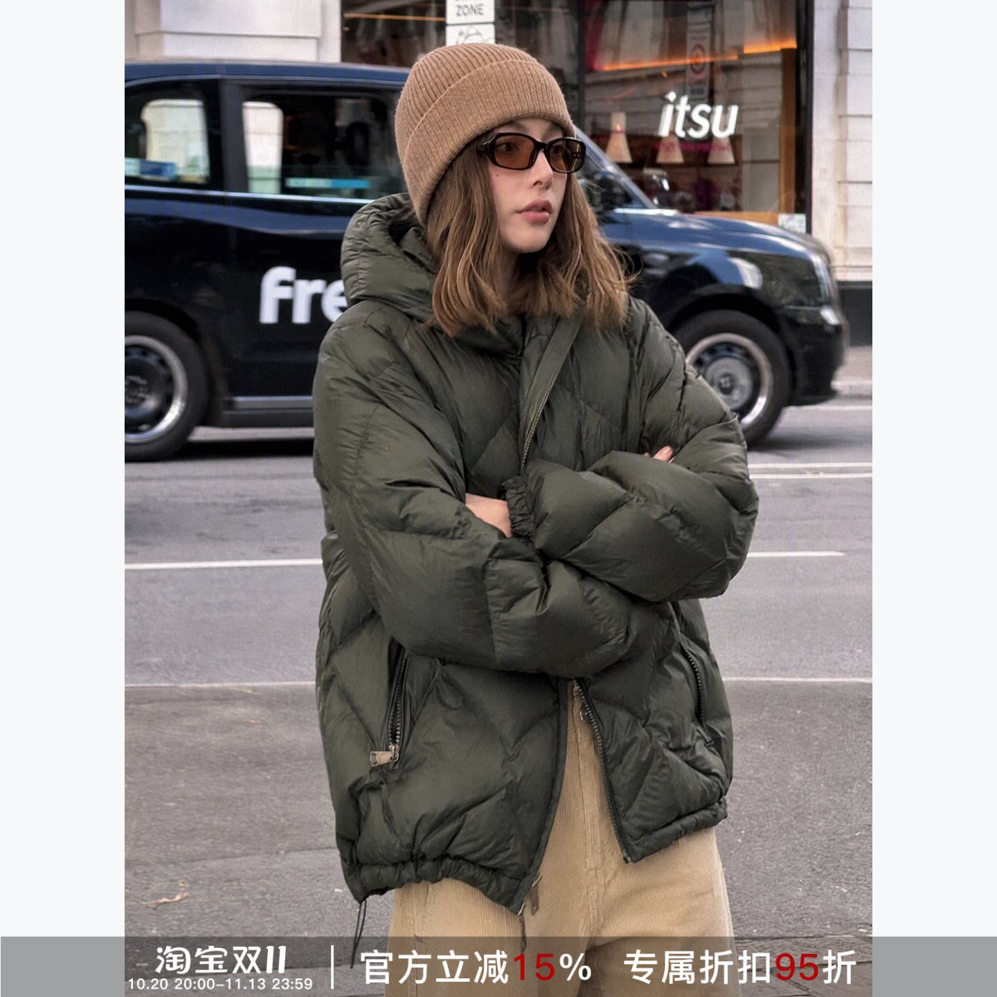 RHERSTUDIO轻盈保暖连帽羽绒服