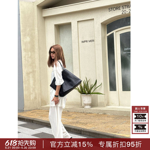 RHER STUDIO“慵懒休闲裤”夏季宽松百搭显瘦高腰直筒阔腿裤KYY02