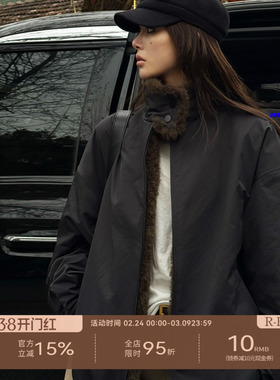 R-HER“水墨青华”三防90白鹅绒户外保暖休闲连帽立领时尚上衣Y65