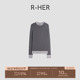 灰韵层叠 HER 天丝羊毛撞色假两件慵懒百搭上衣T恤RT25101105