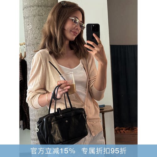 RHER STUDIO“软糯羊绒”超细30羊绒70羊毛混纺工艺软糯开衫ZS001