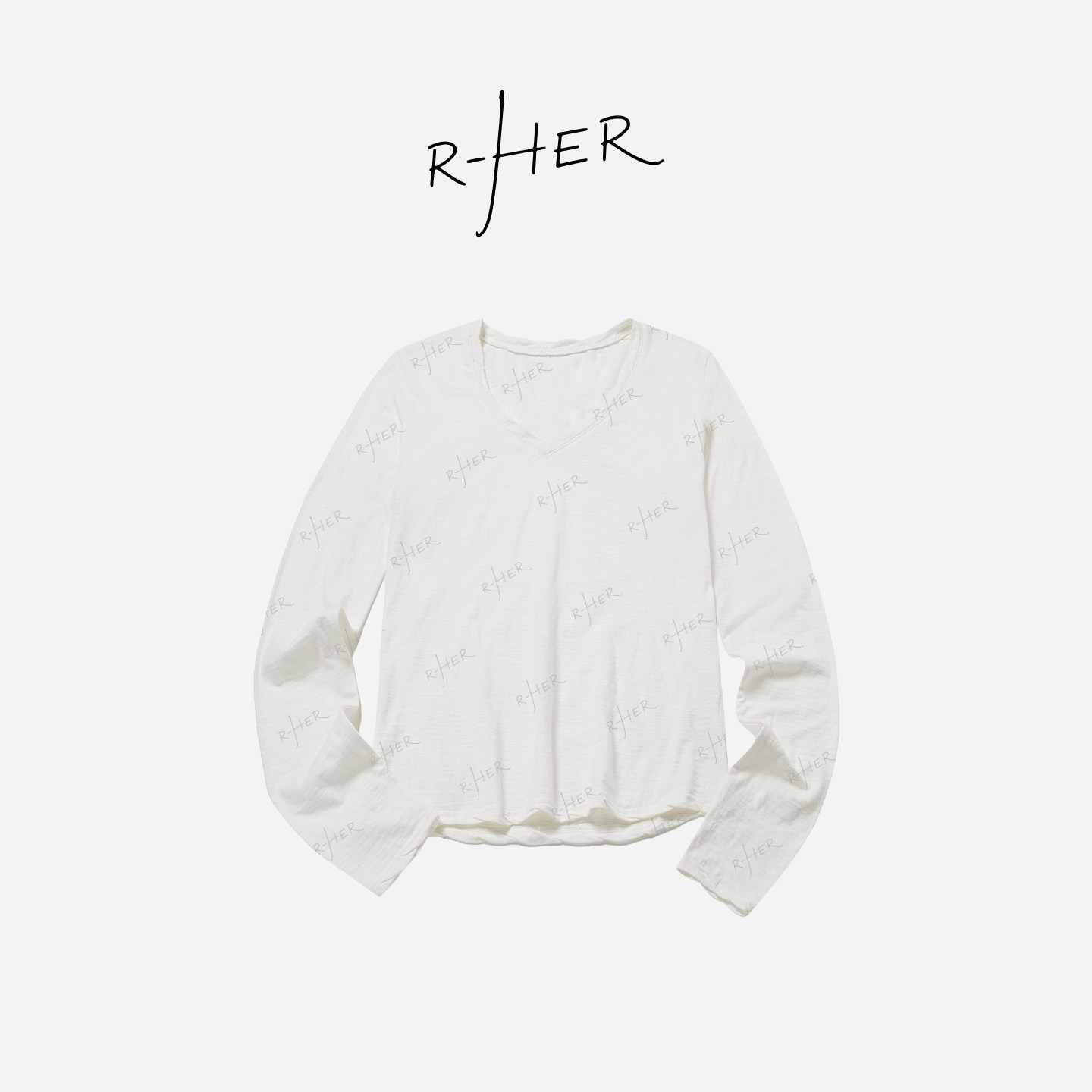 RHER STUDIO“”夏季新款防晒微透修身显瘦长袖T5041