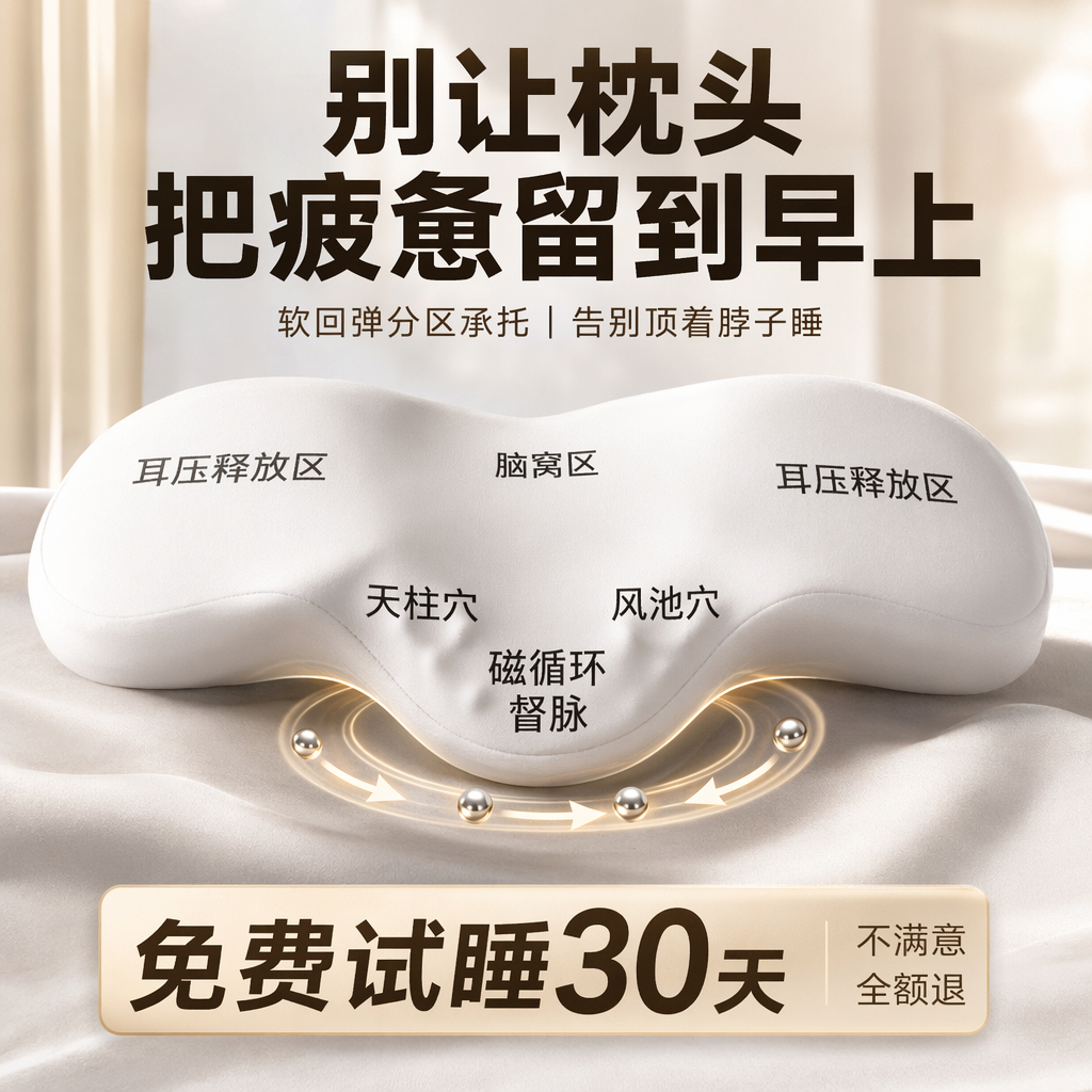 栖梦舒0压记忆棉慢回弹颈枕