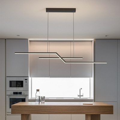 北欧餐厅灯现代简约书房创意个性线条灯网红卧室饭厅餐桌吧台吊灯