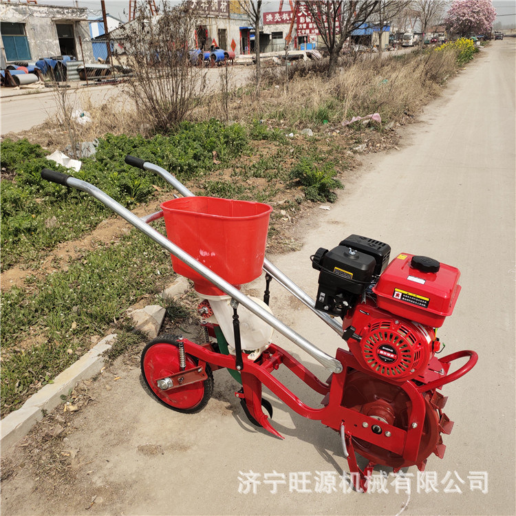 手推汽油花生精播机 自走式柴油玉米精播机 玉米施肥播种机