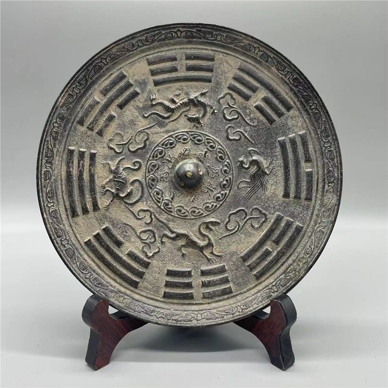 纯铜大号古做旧铜镜老镜子工艺品摆件家居玄关卧室装饰影视道具,模玩/动漫/周边/娃圈三坑/桌游,文化/体育周边,淘宝优惠券,粉丝福利购,淘宝优惠卷