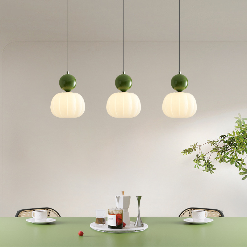 网红奶油风床头吊灯卧室吊线灯单头高级感升降悬停简约餐厅小吊灯