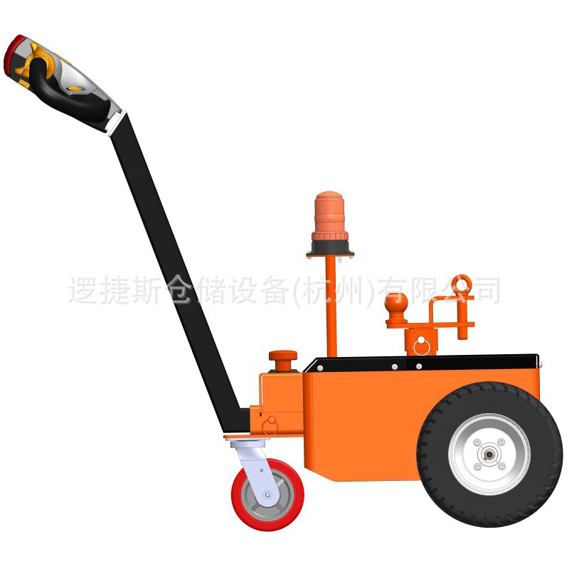 新款全电动步行式牵引车1.6吨手扶式迷你超市机场仓库牵引拖车头