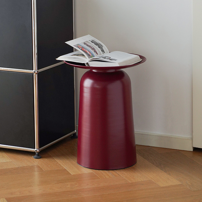 北欧小户型铁艺圆形茶几简约现代客厅沙发边柜卧室床头柜边几角几