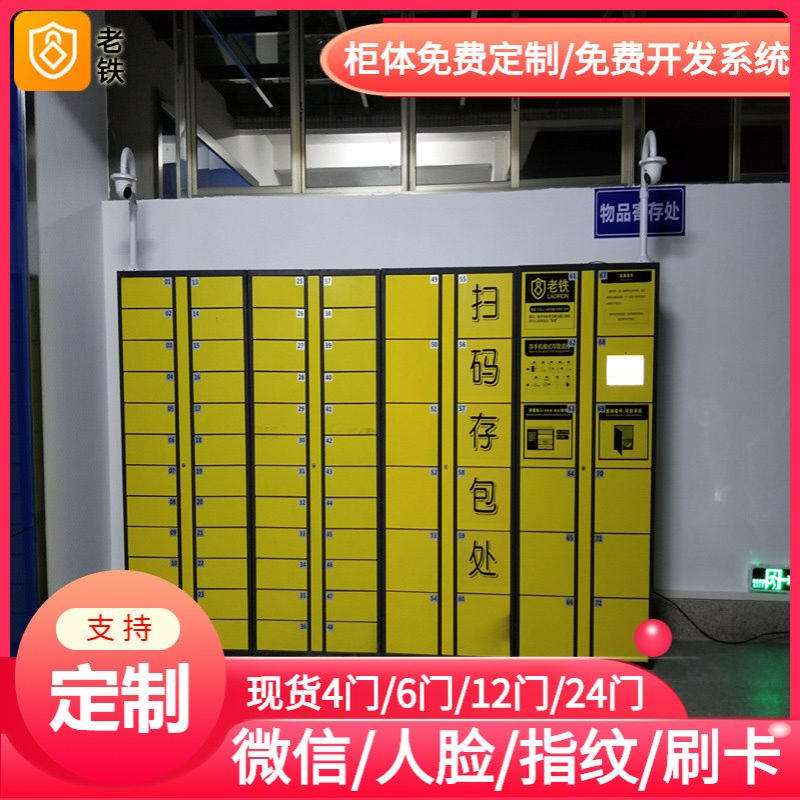 人脸识别智能储物柜/电子共享寄存柜/扫条码微信支付可单机不联网