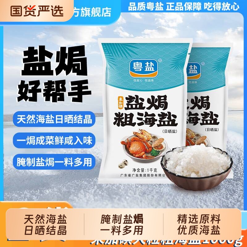 粤盐盐焗海鲜专用粗盐1000g天然图片
