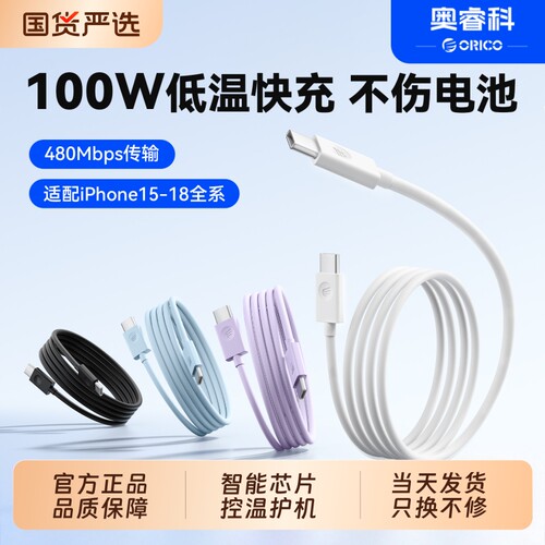 奥睿科PD100W双C快充数据线