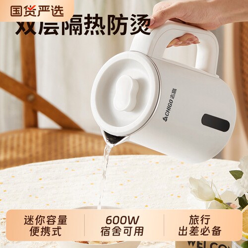 志高小型迷你电热水壶小功率烧水壶家用宿舍煮水壶旅行便携保温