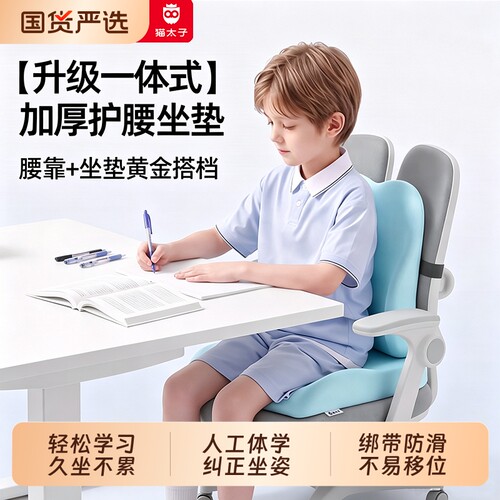猫太子坐垫椅子腰靠垫屁垫防屁股疼学生座垫久坐不累神器护腰背JS
