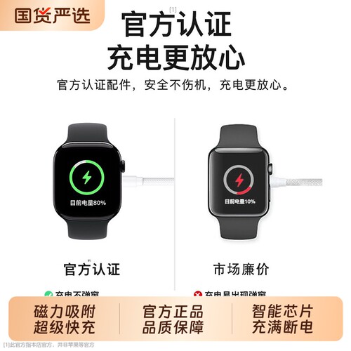 【官方正品】适用苹果手表充电器
