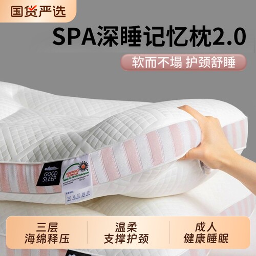 枕头护颈椎助睡眠枕芯一对装