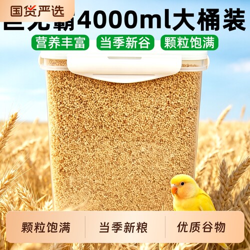 鹦鹉饲料鸟粮新黄谷子带壳小米虎皮鹦鹉饲料玄凤牡丹专用鸟食粮食