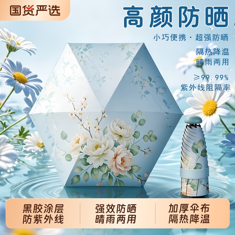 【破损包赔】晴雨两用折叠伞图片